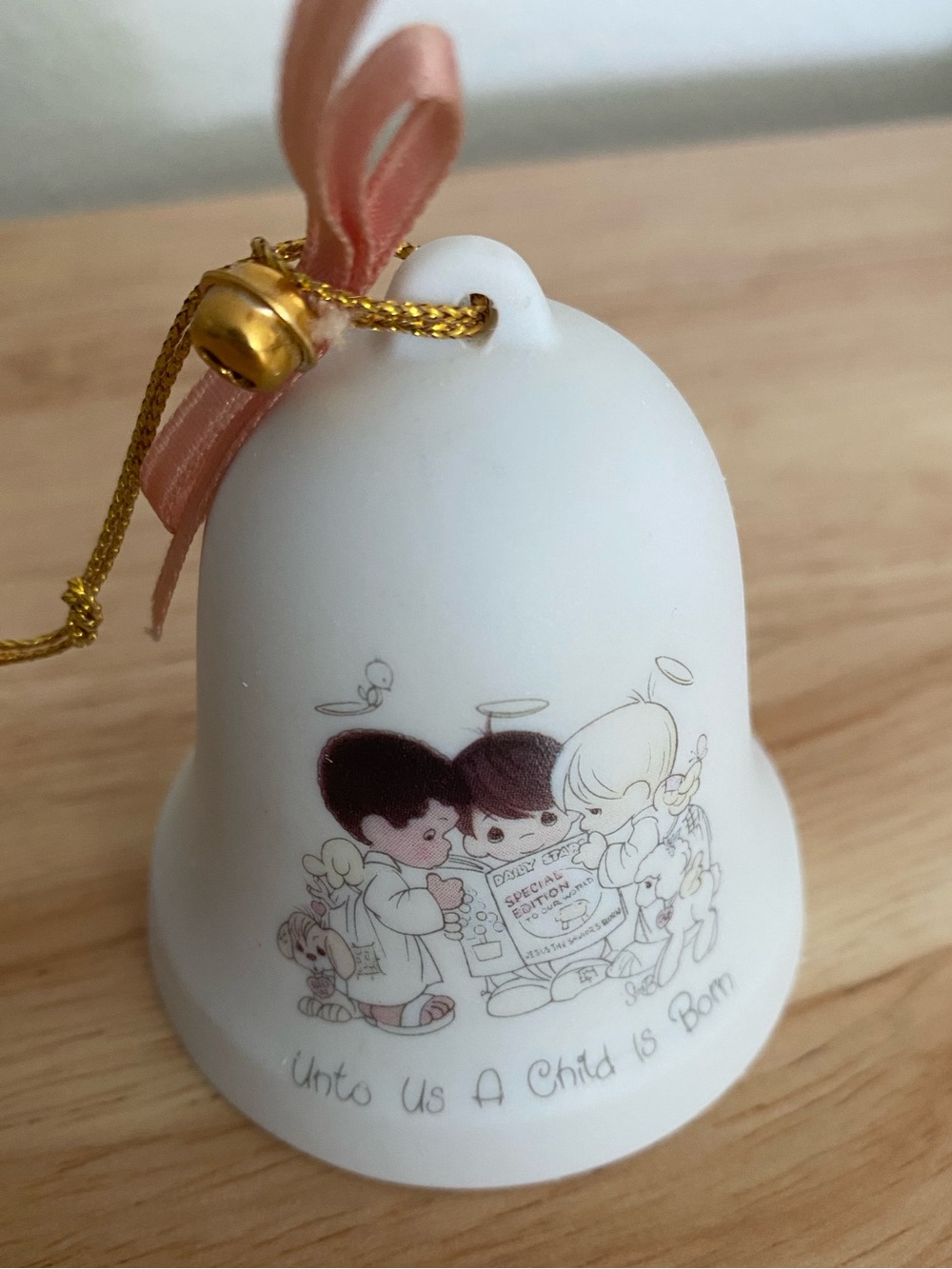 1988 Enesco Precious Moments “Unto Us a Child Is Born” Bell Collectible Nativity